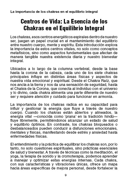 El Libro de los Chakras: Desde la Raíz hasta la Corona (PDF).