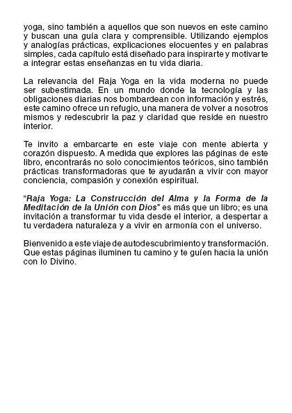 Raja Yoga: La Construcción del Alma y la Meditación de la Unión con Dios (PDF)