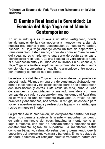 Raja Yoga: La Construcción del Alma y la Meditación de la Unión con Dios (PDF)